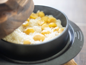 土鍋の栗ご飯