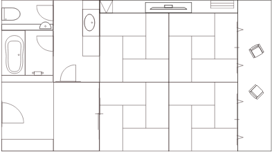 小町亭 和室20畳の間取り図