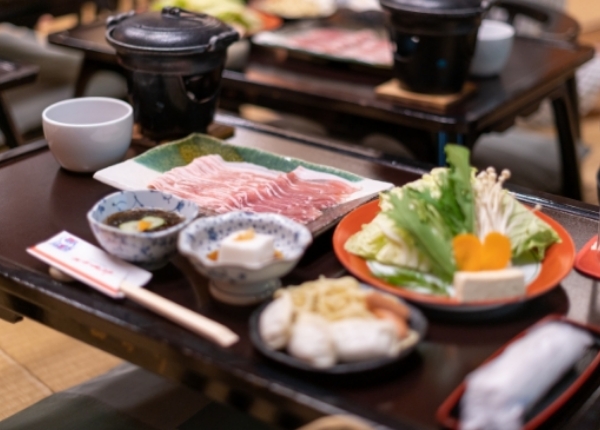 お部屋食のすき焼き